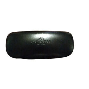 COACH EYEGLASSES SUNGLASSES Hard Case Black Velvet Interior Clamshell Size Large